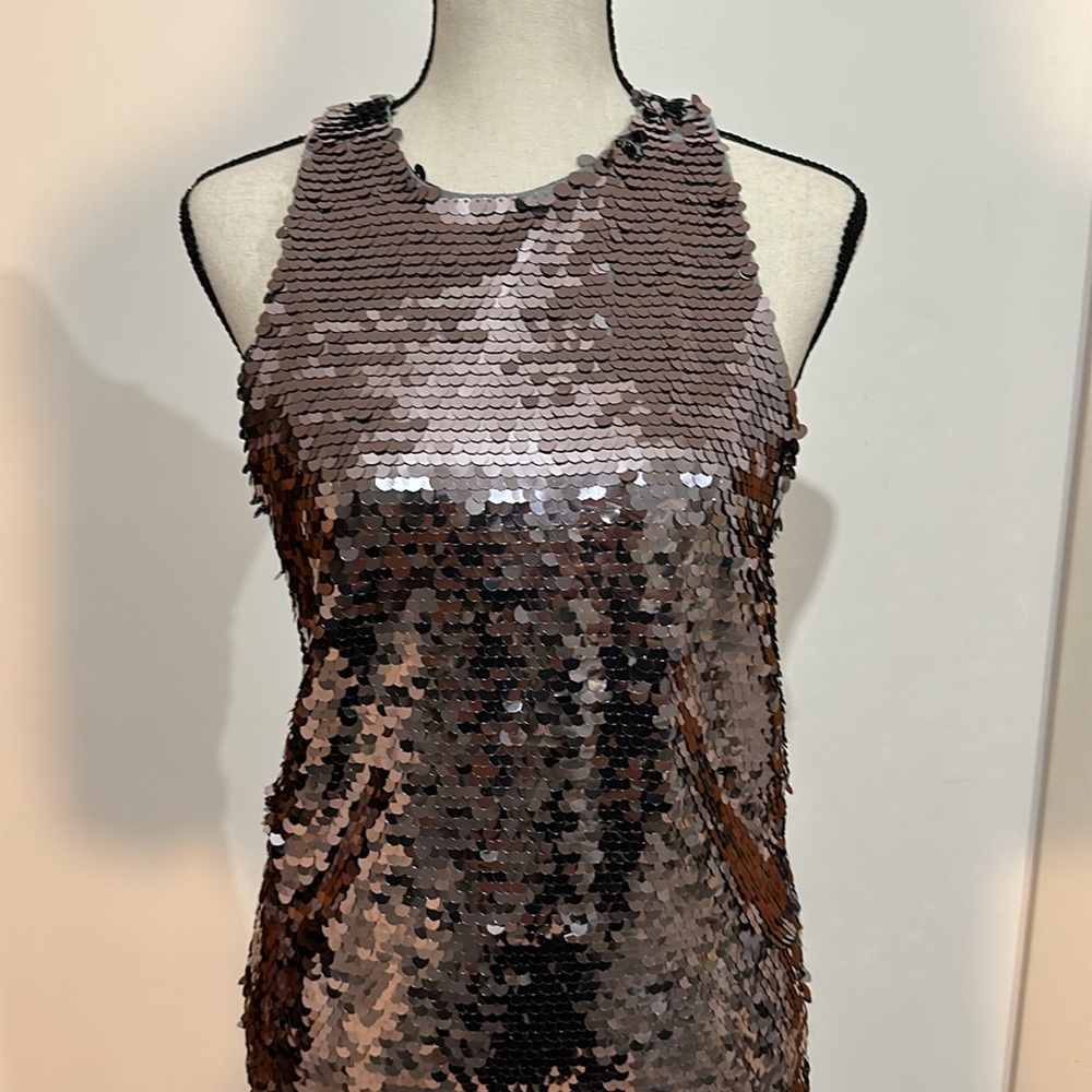 Sequin Mini Silver Dress, Size Small - Gorgeous - image 3